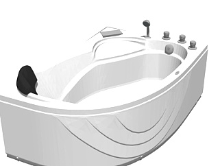 现代浴缸su模型