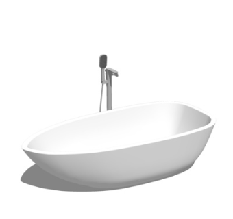 现代浴缸su模型