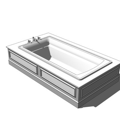 现代浴缸su模型