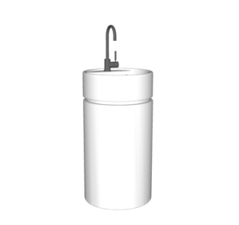 现代洗手盆su模型