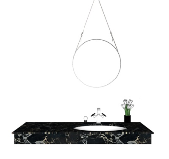 现代洗手盆su模型