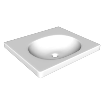 现代洗手盆su模型