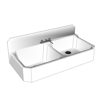 现代洗手盆su模型