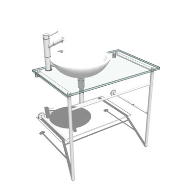 现代洗手盆su模型