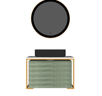 新中式洗手盆su模型