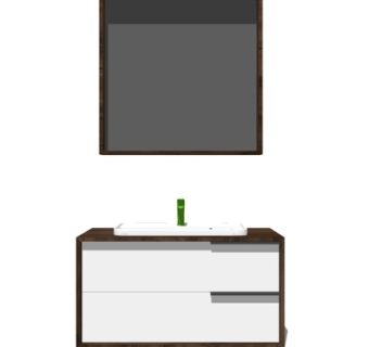新中式洗手盆su模型