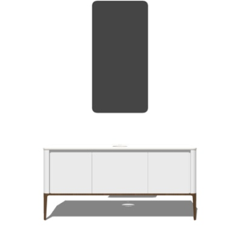 现代洗手盆su模型