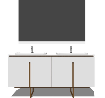 新中式洗手盆su模型