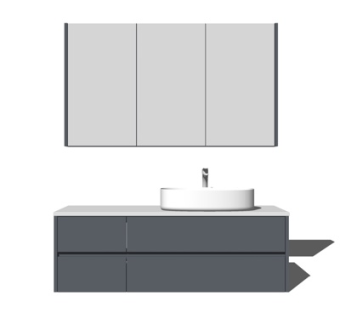 现代洗手盆su模型