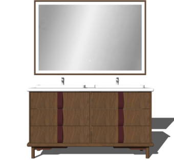简欧洗手盆su模型