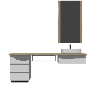 现代洗手盆su模型