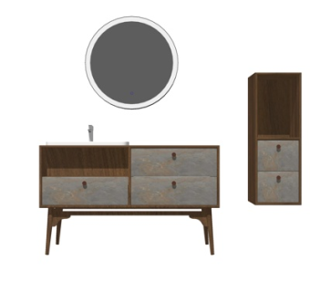 新中式洗手盆su模型