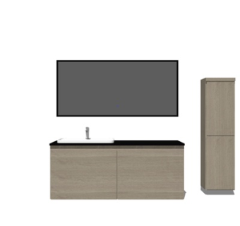 新中式洗手盆su模型