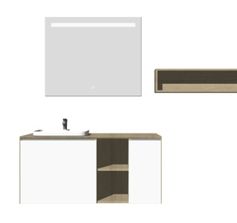 新中式洗手盆su模型