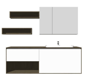 新中式洗手盆su模型