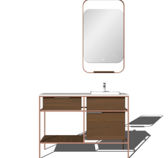 新中式洗手盆su模型