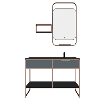 新中式洗手盆su模型