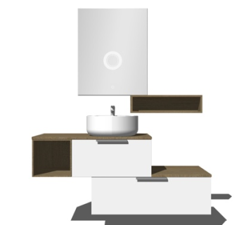 新中式洗手盆su模型