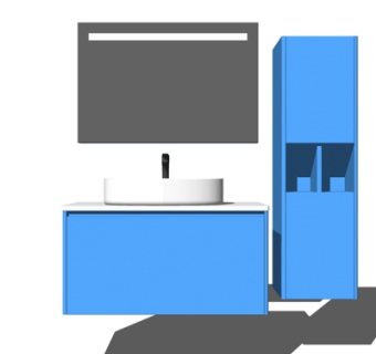 现代洗手盆su模型