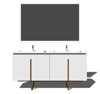 新中式洗手盆su模型