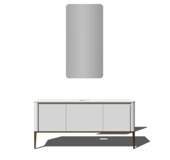 新中式洗手盆su模型