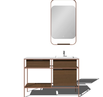 新中式洗手盆su模型