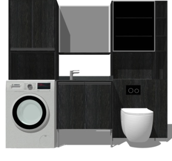 新中式洗手盆su模型