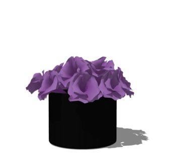 现代花瓶花卉su模型