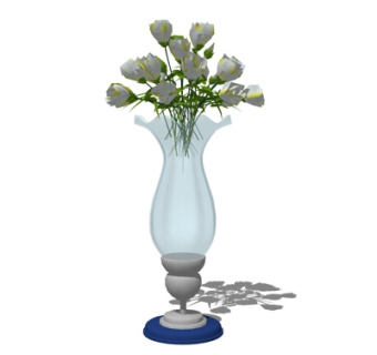 欧式花瓶花卉su模型
