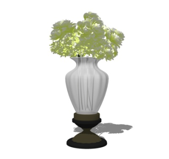 现代花瓶花卉su模型