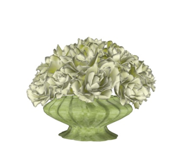 欧式花瓶花卉su模型