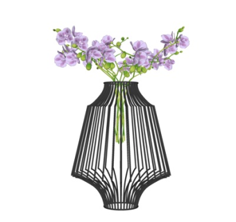 现代花瓶花卉su模型