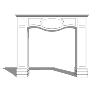 中式门面门头su模型