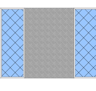 现代几何背景墙su模型