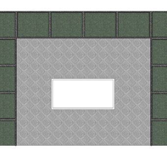 现代电视背景墙su模型