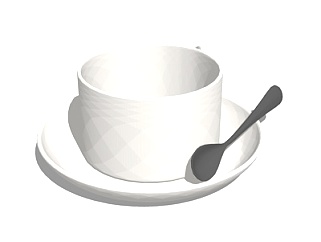现代陶瓷餐具su模型