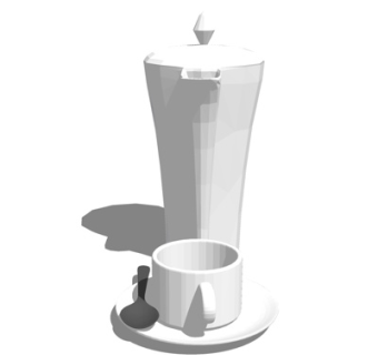 现代陶瓷餐具su模型