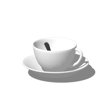 现代陶瓷餐具su模型