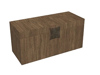 现代实木储物柜su模型