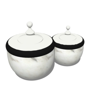 现代陶瓷汤罐su模型