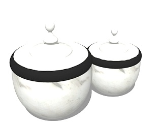 现代陶瓷汤罐su模型