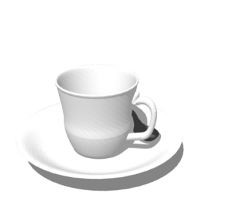 现代餐具组合su模型