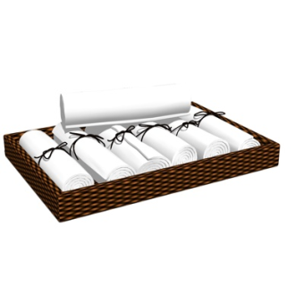 现代浴巾组合su模型