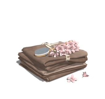 现代毛巾组合su模型