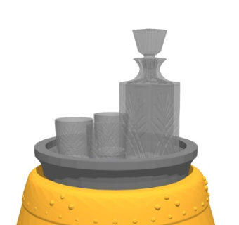 现代香水组合su模型