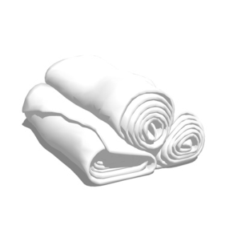 现代浴巾组合su模型