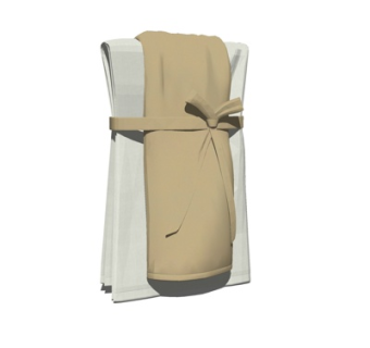 现代浴巾组合su模型