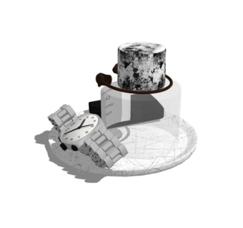 现代香水手表su模型