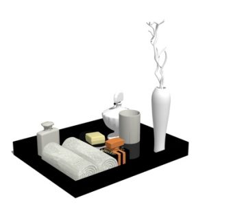 现代浴巾洗涤用品su模型