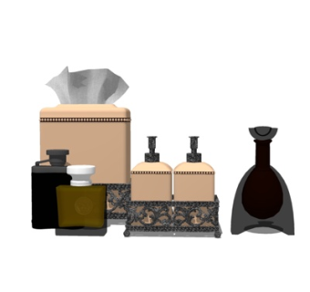 欧式香水组合su模型